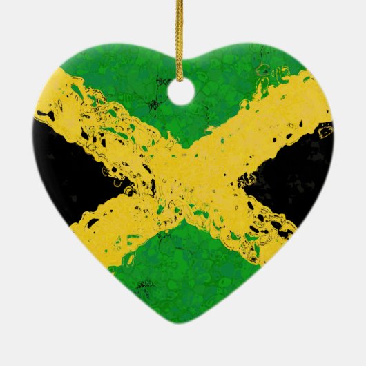 JAMAICA FLAG KERAMISCH ORNAMENT (Achterkant)