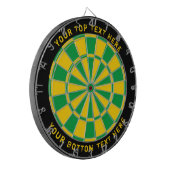 Jamaica Flag Kleuren Dartbord met aangepaste tekst (Voorkant Links)