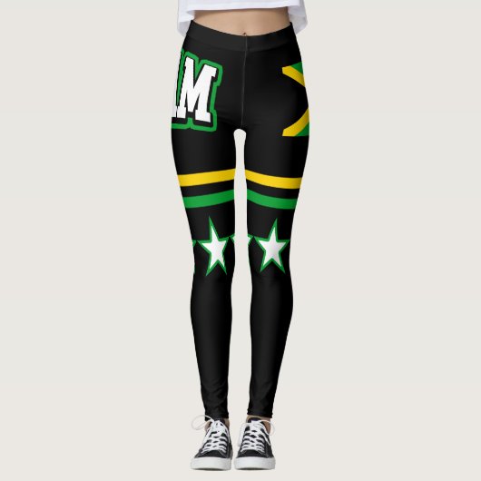 Jamaica Flag Leggings (Voorkant)