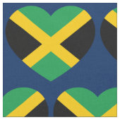 Jamaica Flag Love Heart Pattern Stof (Close Up)