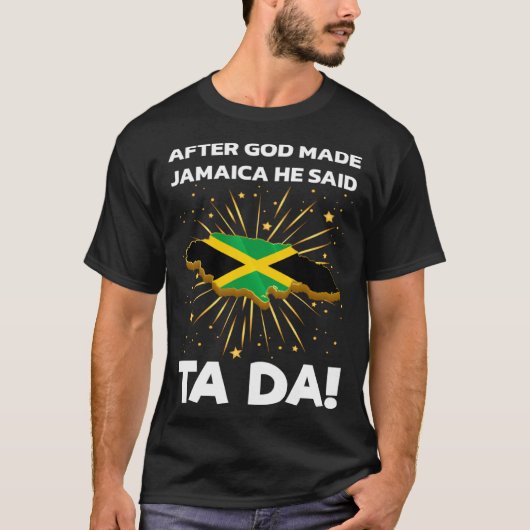 Jamaica Flag Map Jamaican T-shirt (Voorkant)