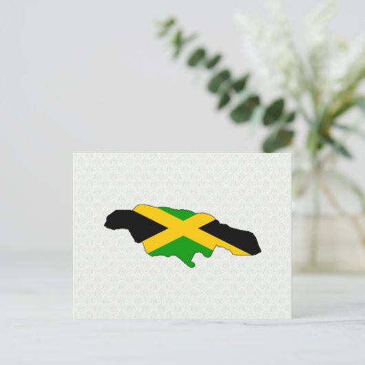 Jamaica Flag Map op volledige grootte Briefkaart (Staand voorkant)