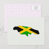 Jamaica Flag Map op volledige grootte Briefkaart (Voorkant / Achterkant)