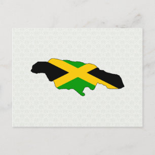 Jamaica Flag Map op volledige grootte Briefkaart