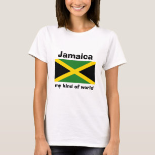Jamaica Flag + Map + Tekst T-Shirt