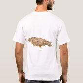 Jamaica Flag + Map + Tekst T-Shirt (Achterkant)