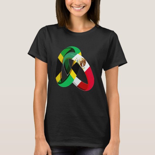 Jamaica Flag Mexico Grown Ring Marriage Wedding T-shirt (Voorkant)