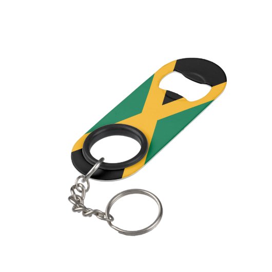 Jamaica Flag Mini Flessenopener (Achterkant Gekanteld)