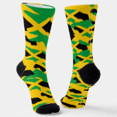 Jamaica Flag Modern Art Rasta Roots Camo Socks Sokken (Gebogen)