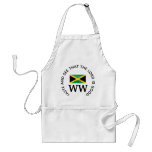 JAMAICA Flag MONOGRAM Gepersonaliseerd Scripts Standaard Schort