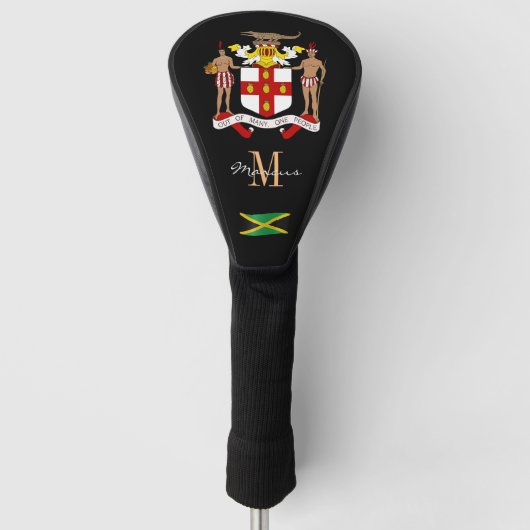 Jamaica & Flag Monogrammed Golf Clubs Hoesjes Golfheadcover (Voorkant)