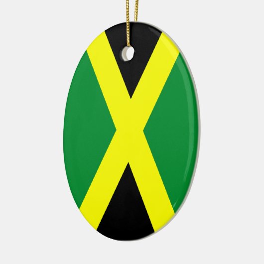 Jamaica Flag Ovaal Ornament (Links)