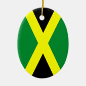 Jamaica Flag Ovaal Ornament (Voorkant)