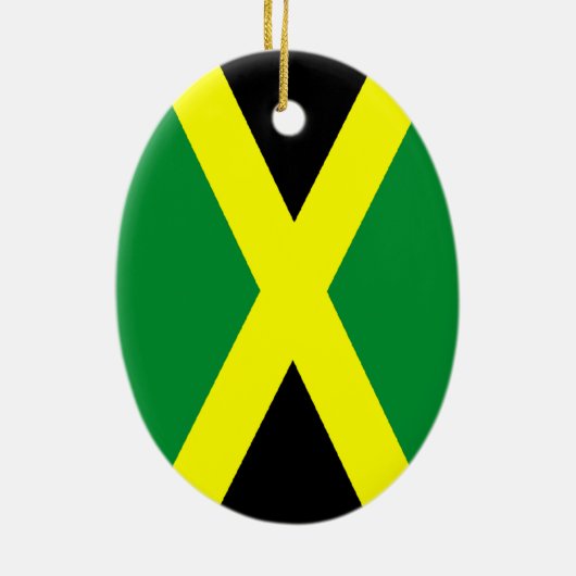 Jamaica Flag Ovaal Ornament (Achterkant)