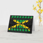 Jamaica Flag Patriotic Birthday Kaart (Gele Bloem)