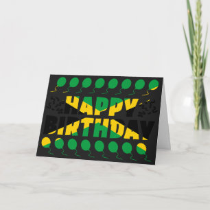 Jamaica Flag Patriotic Birthday Kaart