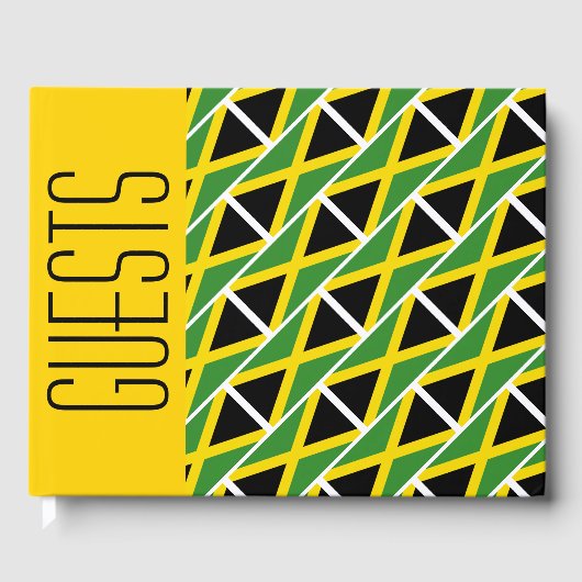 JAMAICA FLAG Patriotic Gepersonaliseerd YELLOW Jam Gastenboek (Voorkant)
