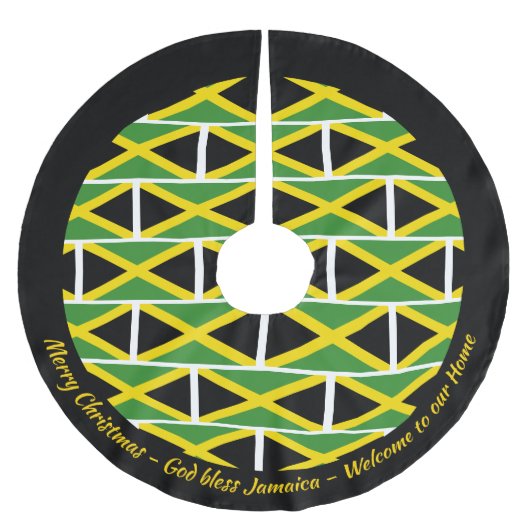 JAMAICA FLAG Patriotic Personalize Jouw tekst Kerstboom Rok (Voorkant)