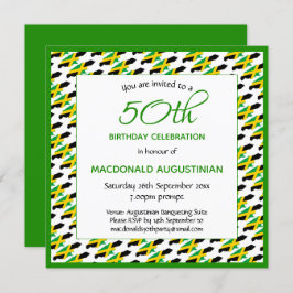 JAMAICA FLAG Patriotic Personalized 50th Birthday Kaart