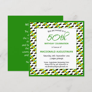 JAMAICA FLAG Patriotic Personalized 50th Birthday Kaart