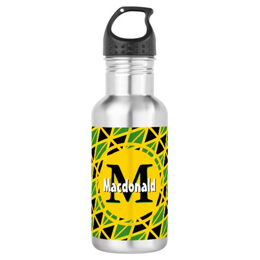 JAMAICA FLAG Patriotic Personalized Waterfles (Voorkant)