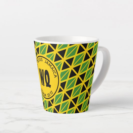 JAMAICA FLAG Patriotic  Yellow Latte Mok (Rechterhoek)