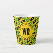 JAMAICA FLAG Patriotic  Yellow Latte Mok (Voorkant)