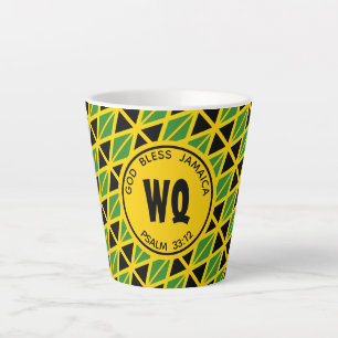 JAMAICA FLAG Patriotic Yellow Latte Mok