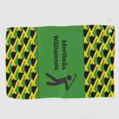 JAMAICA FLAG Pattern Personalized Golfhanddoek (Horizontaal)