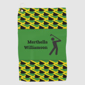 JAMAICA FLAG Pattern Personalized Golfhanddoek (Voorkant)