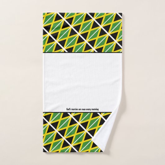 JAMAICA FLAG Persoonlijke scripts WHITE Bad Handdoek (Handdoek)