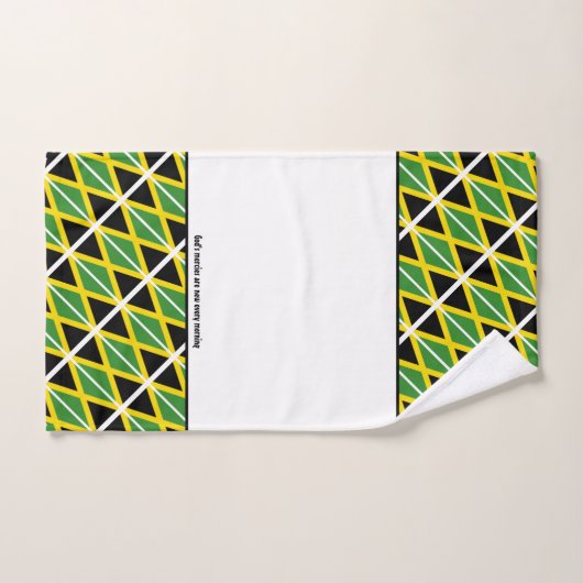 JAMAICA FLAG Persoonlijke scripts WHITE Bad Handdoek (Handdoek)