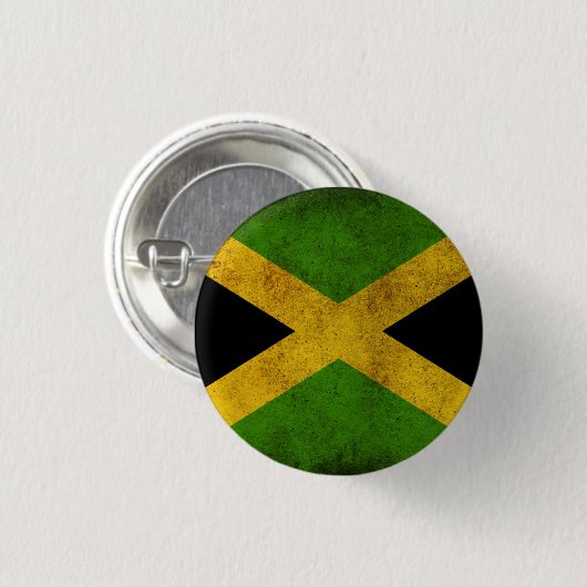 Jamaica Flag - Proud Jamaicans - Rasta Button (Voorkant /achterkant)