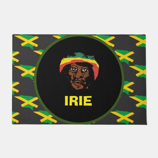 Jamaica flag ,Rastafarian head ,Jamaica Deurmat (Voorkant)