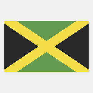 Jamaica Flag Rechthoekige Sticker