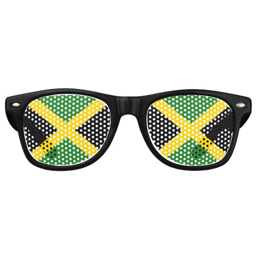 Jamaica Flag Retro Zonnebril (Voorkant)