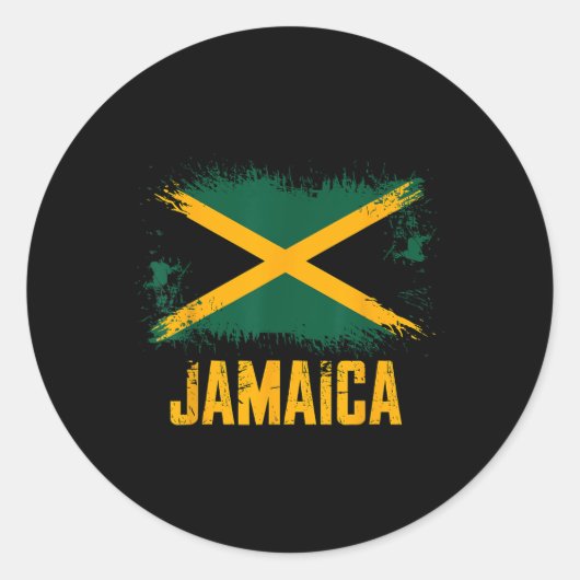 Jamaica Flag Ronde Sticker (Voorkant)