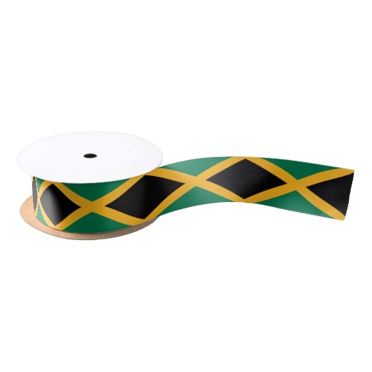 Jamaica Flag Satijnen Lint (Spoel)