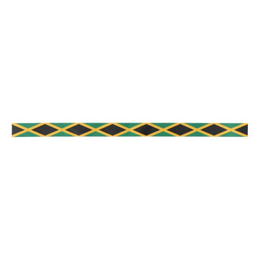 Jamaica Flag Satijnen Lint (Voorkant)