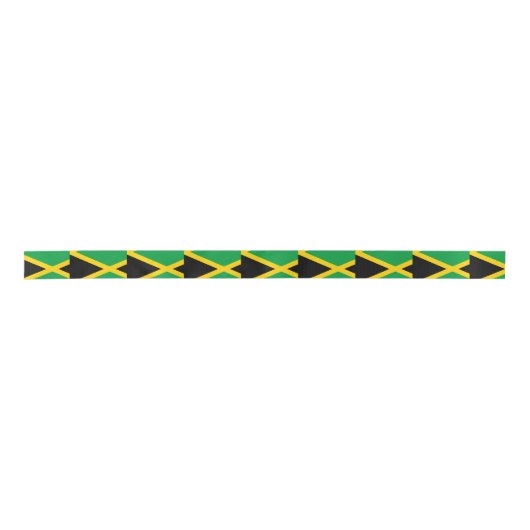 Jamaica Flag Satijnen Lint (Voorkant)