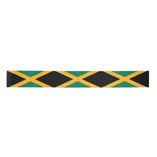 Jamaica Flag Satijnen Lint (Voorkant)