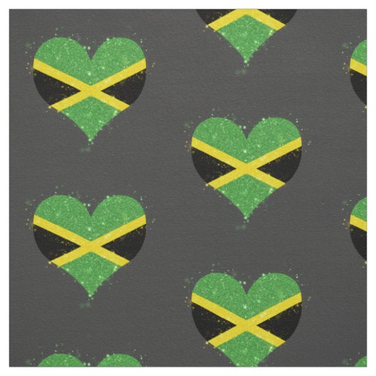 Jamaica Flag Shining Beauful Stof (Swatch)