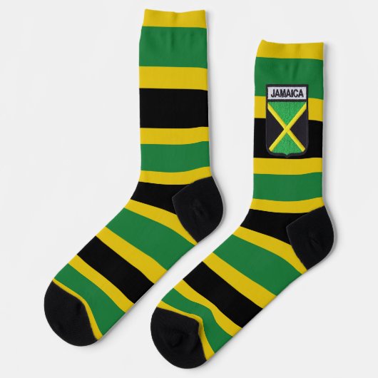 Jamaica Flag Socks Proud Jamaicans Rasta Roots Sokken (Links)