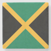 Jamaica Flag Stenen Onderzetter (Voorkant)