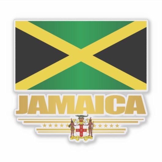 Jamaica Flag Sticker (Voorkant)