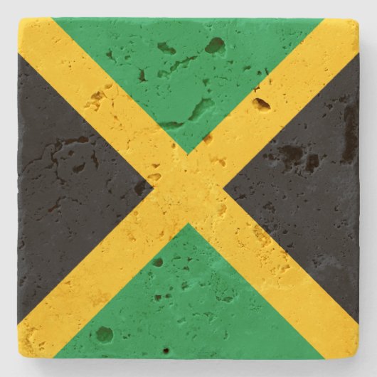 Jamaica Flag Stone Onderzetter (Voorkant)