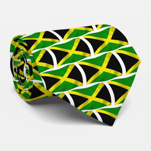 Jamaica Flag Stropdas (Opgerold)