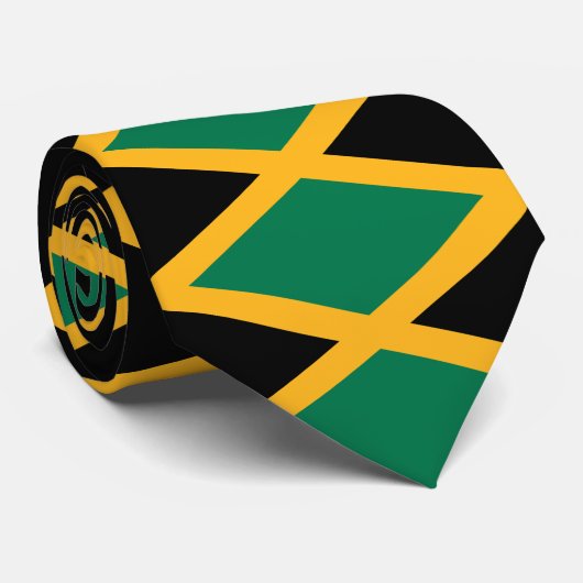 Jamaica Flag Stropdas (Opgerold)