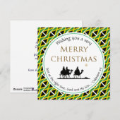 JAMAICA FLAG Three Wise Mannen Jamaican Kerstmis Feestdagenkaart (Voorkant / Achterkant)