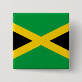 Jamaica Flag Vierkante Button 5,1 Cm (Voorkant)